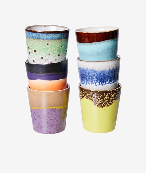 HKLIVING 70s Pluto (6) Tassen mehrfarbig