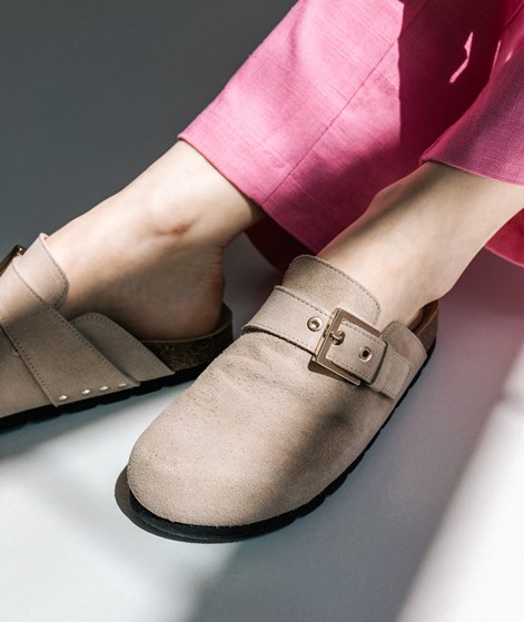 ALOHAS Cozy Suede Slipper Beige