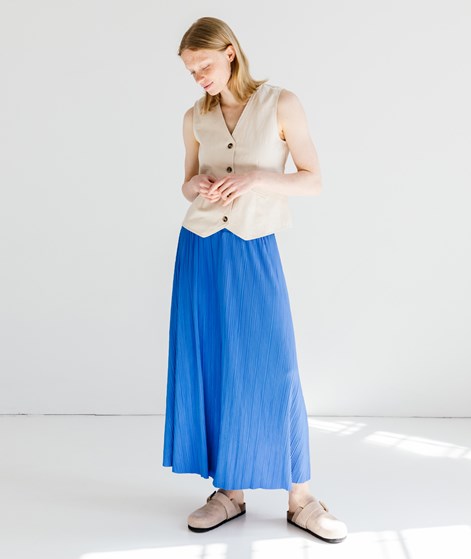 SELECTED FEMME SLFSimsa Midi Plisse Rock Blau