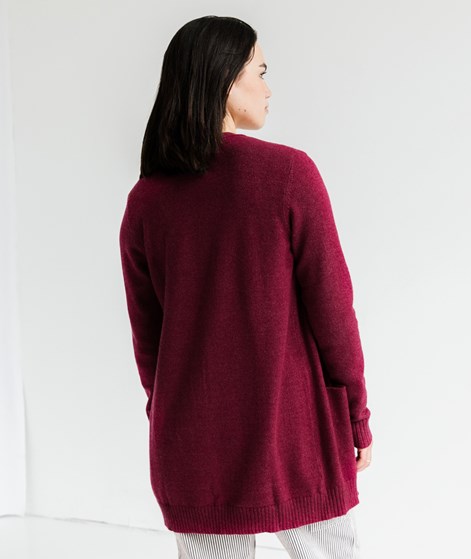 VILA VIRil Open Knit Cardigan Bordeaux