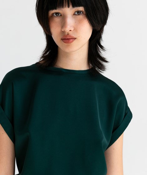 VILA VIEllette Satin T-Shirt Grn