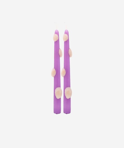 ANNA + NINA Scallop 3D Kerze Lila