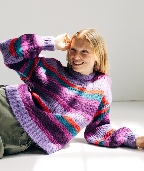 VILA VIAksina New Stripe Knit Pullover gemustert