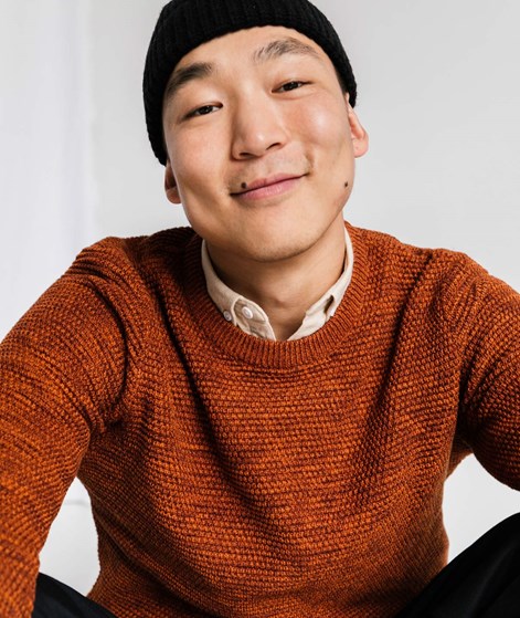 SELECTED HOMME SLHVince Knit Bubble Crew Braun