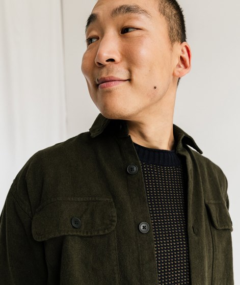 SELECTED HOMME SLHLoosemason-Twill Overshirt Grn