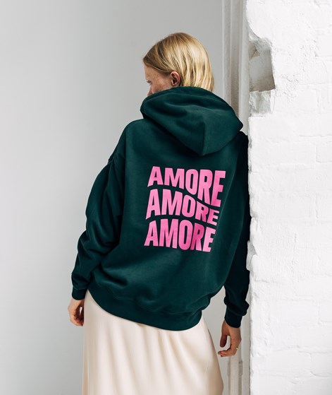 KAUF DICH GLCKLICH Sweater Amore Grn aus Bio-Baumwolle