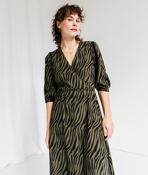 KAUF DICH GLCKLICH Kleid Zebraprint gemustert aus LENZING™ ECOVERO™