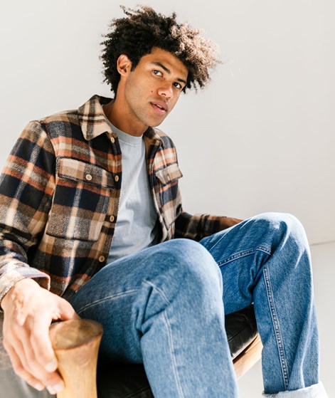 REVOLUTION Lined Overshirt mehrfarbig