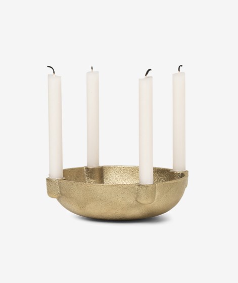 FERM LIVING Bowl Kerzenhalter Gold