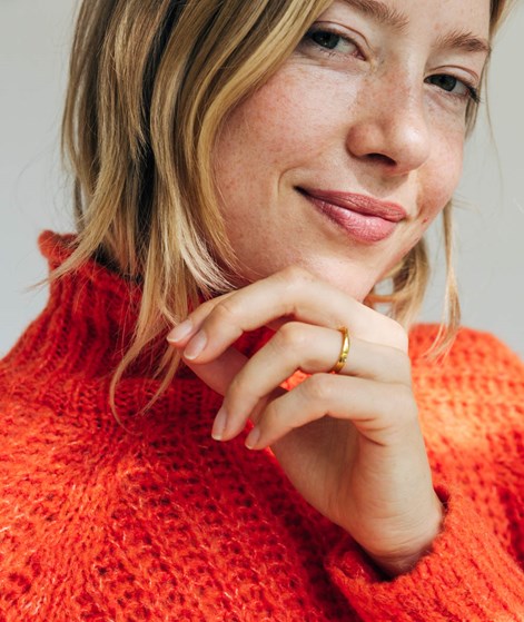 KAUF DICH GLCKLICH Strickpullover Orange