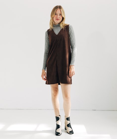 VILA VISudas V-Neck Kleid Braun