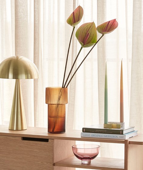 HBSCH Ripple Vase  braun