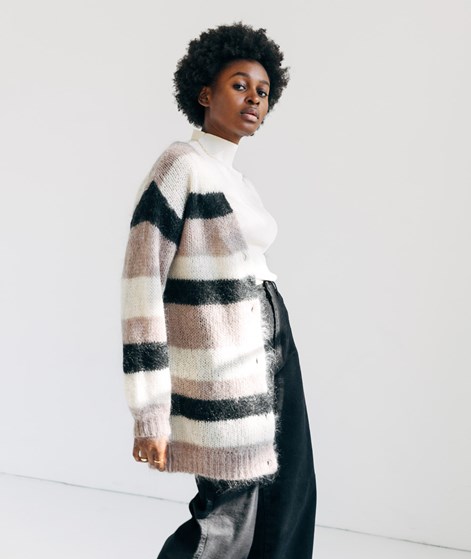 YAS YASLambi Streifen LS Strick Cardigan gemustert
