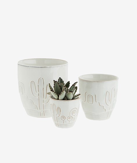 MADAM STOLTZ Blumentpfe Set Wei