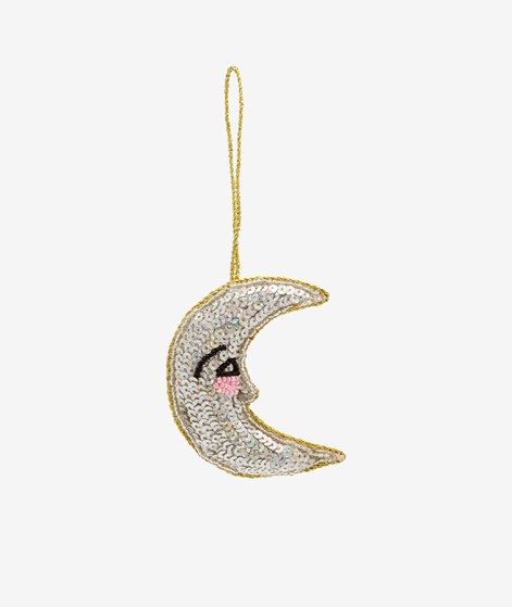 ANNA + NINA Glitter Moon Ornament mehrfarbig