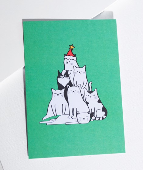 KAUF DICH GLÜCKLICH Postkarte Christmas Grün