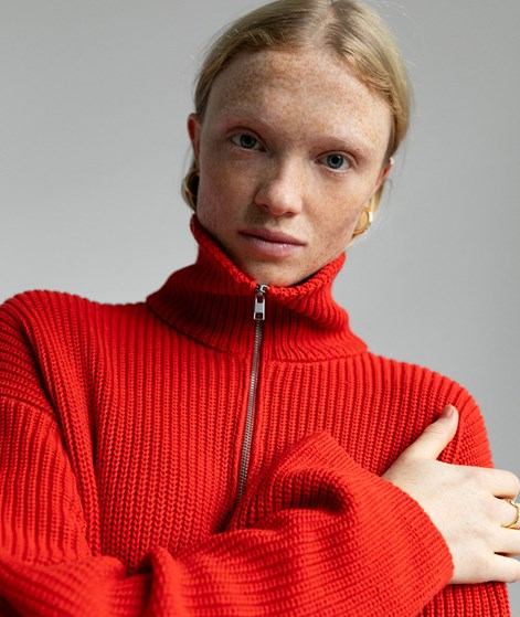 MOSS COPENHAGEN MSCHKamella Zip Pullover Rot