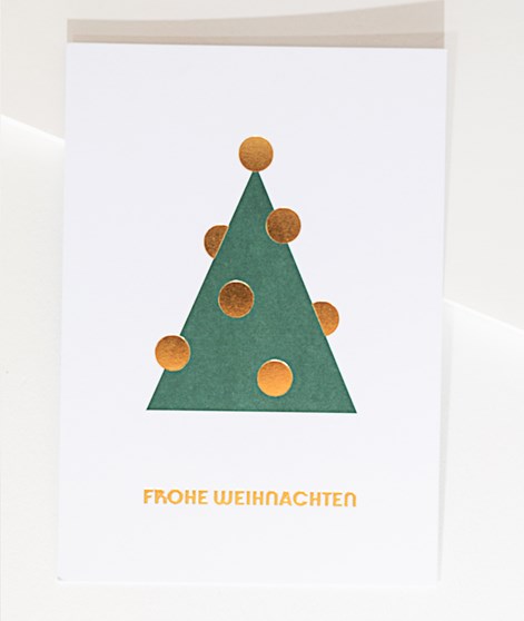 KAUF DICH GLCKLICH Postkarte Christmas Wei