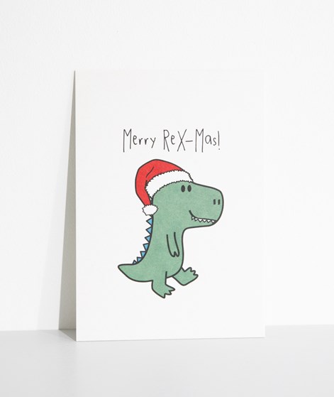 KAUF DICH GLCKLICH Postkarte Merry Rex