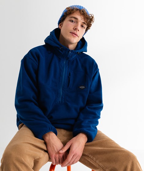 LEVI`S Orbit Half Zip Hoodie Blau