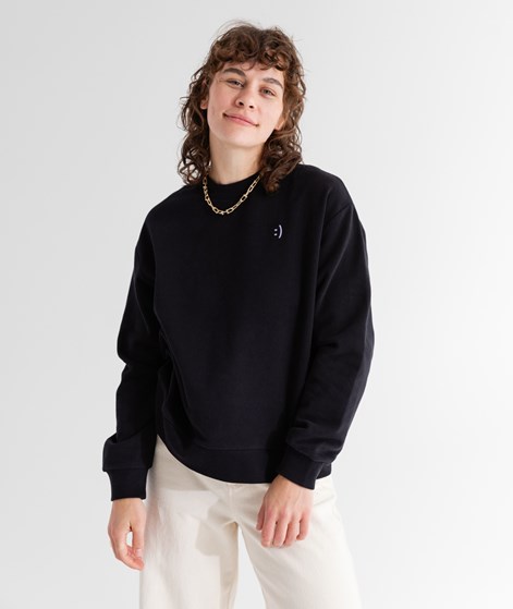 KAUF DICH GLCKLICH Sweater Smiley Schwarz aus Bio-Baumwolle