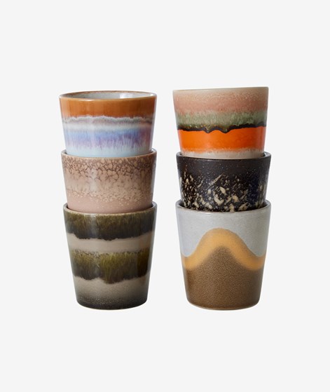 HKLIVING 70s Ceramics: Coffee Becher mehrfarbig