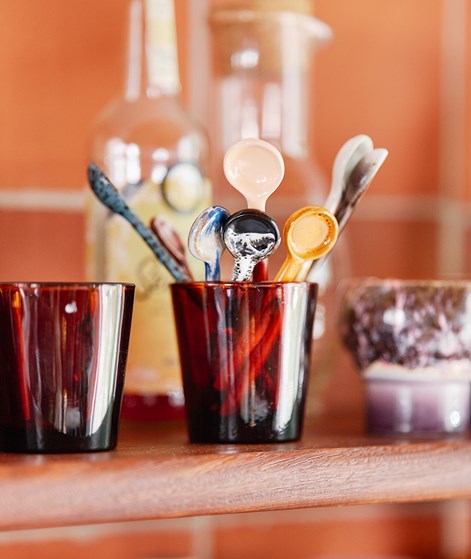 HKLIVING 70s Ceramics: Lffel Force (4er-Set) mehrfarbig