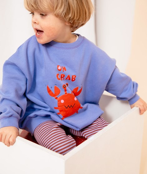 KAUF DICH GLCKLICH KIDS Sweater Crab Lila aus Bio-Baumwolle