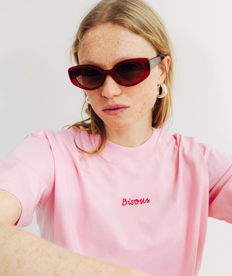 KAUF DICH GL�CKLICH T-Shirt Bisous Pink aus Bio-Baumwolle