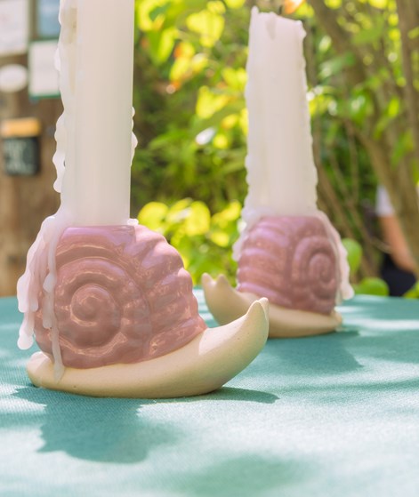 DOIY Woodland Snail Kerzenhalter pink