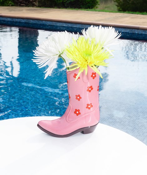 DOIY Rodeo Cowboy Boot Vase geblmt