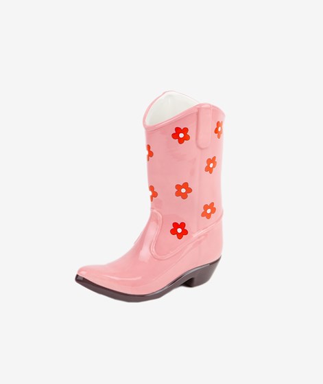 DOIY Rodeo Cowboy Boot Vase pink
