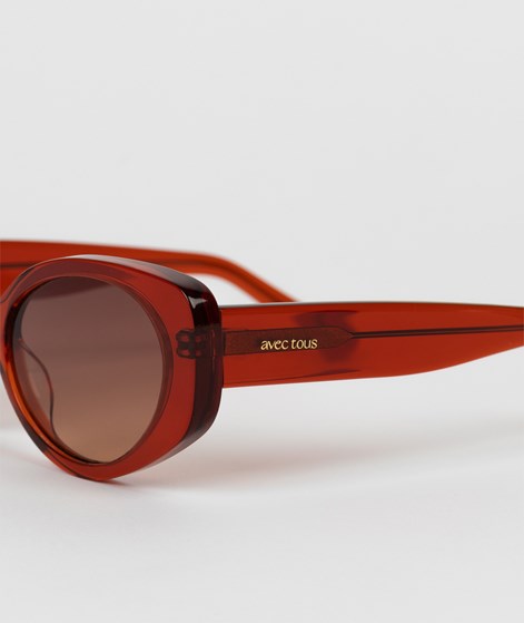 AVEC TOUS Sonnenbrille Rot/Orange