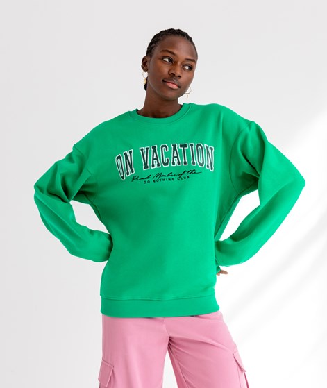 ON VACATION College Sweater Grn