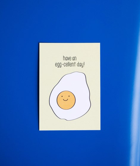KAUF DICH GLCKLICH Postkarte A6 Egg mehrfarbig