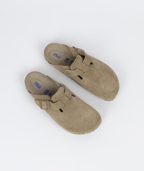 BIRKENSTOCK Boston Suede Schlappen Weichbettung (Gr. 36-41) Grn