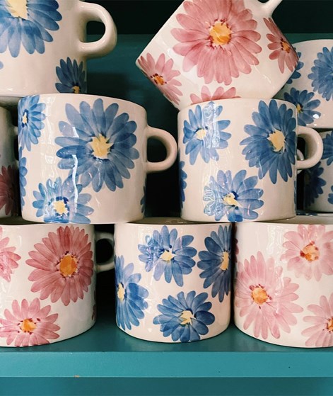 ANNA + NINA Rosegarden Tasse Blau geblmt