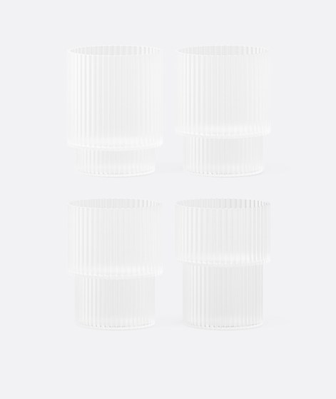 FERM LIVING Ripple Glas 4-er Set ( 7) farblos