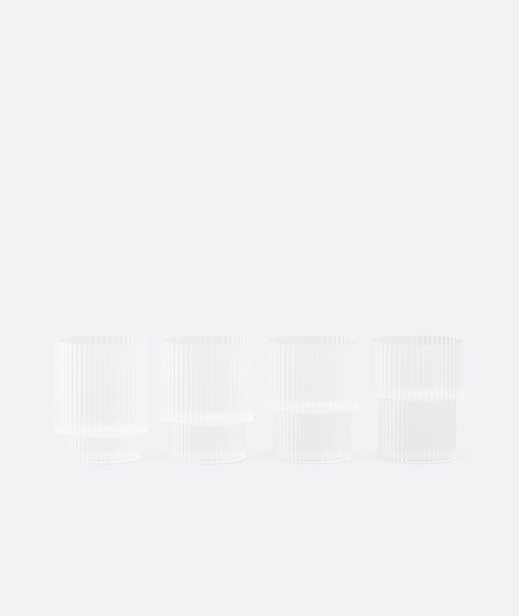 FERM LIVING Ripple Glas 4er-Set Klein ( 5,2) farblos