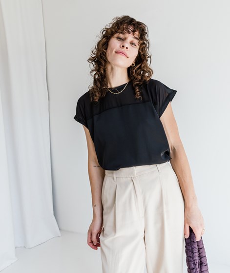 VILA VIEllette O-Neck T-Shirt Schwarz
