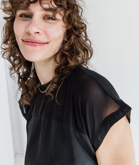 VILA VIEllette O-Neck T-Shirt Schwarz