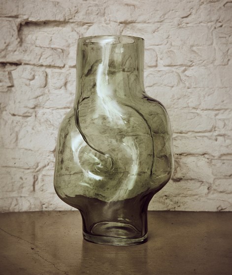 HKLIVING Gleam high Vase grn
