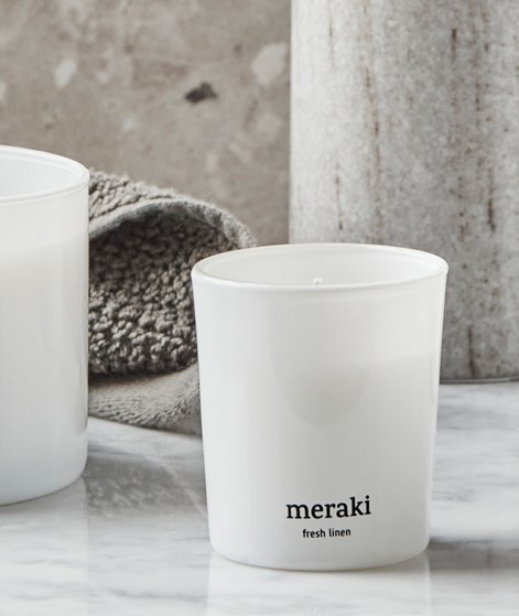 MERAKI Fresh Linen Durftkerzen Set wei