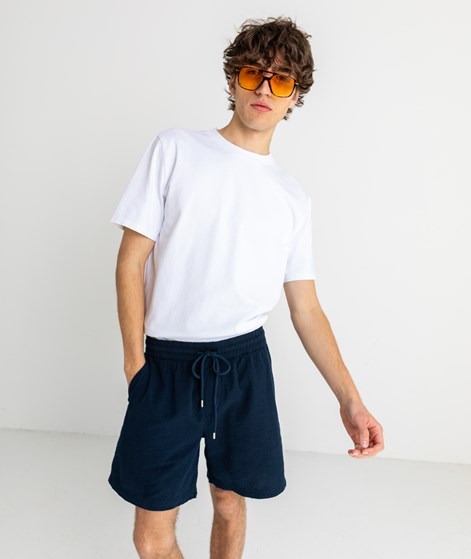NOWADAYS Seersucker Shorts Blau