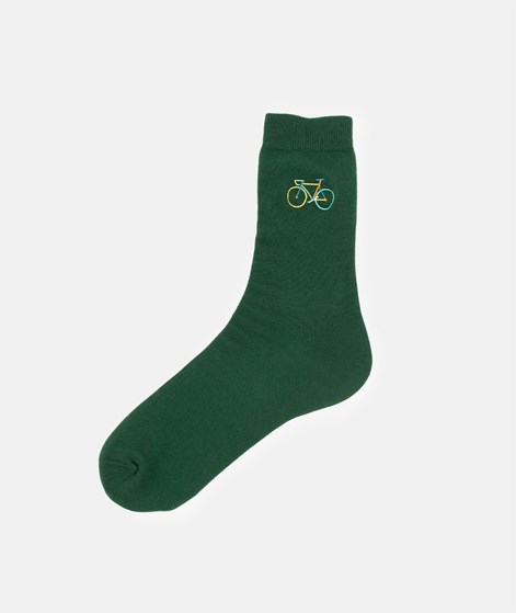 KAUF DICH GLCKLICH Socke Fahrrad Dunkelgrn (Gr. 41-46) aus Bio-Baumwolle