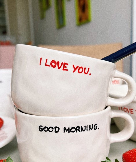 ANNA + NINA I love you Cappuccino Tasse