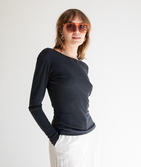 KAUF DICH GLCKLICH Rckenausschnitt Longsleeve Schwarz