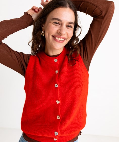 KAUF DICH GLCKLICH Strickweste rot