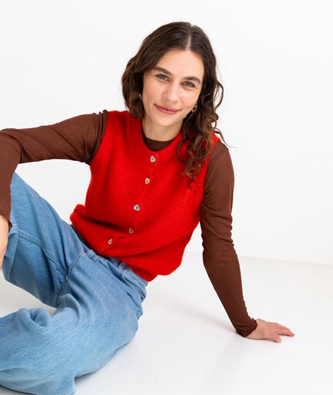 KAUF DICH GLCKLICH Strickweste rot