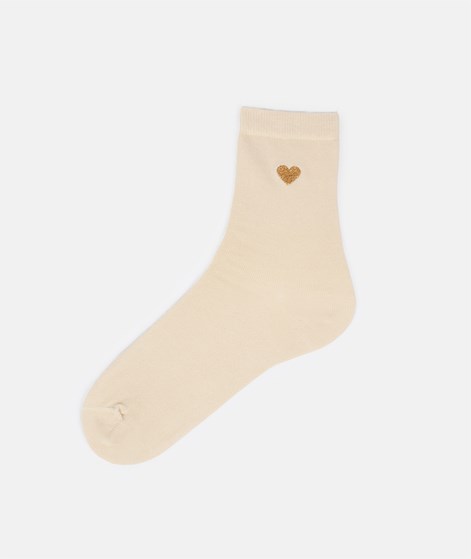 KAUF DICH GLCKLICH Socke Herz gold